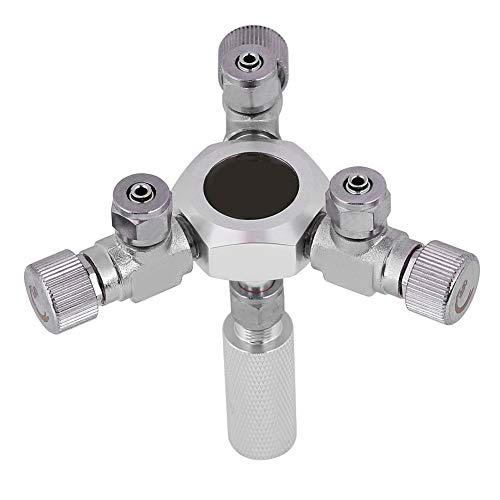 Pssopp Aquarium CO2 Splitter Verteiler 2 Wege 3 Wege CO2 Verteiler Regler Rückschlag Ventil Aluminiumlegierung CO2 Splitter Regler Ventil für Aquarium(3 Wege) von Pssopp