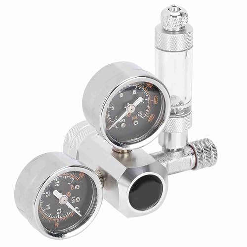 Pssopp Aquarium Druckminderer CO2 Variante Wiederverwendbares Druckminderer CO2 Druckregelventil mit 2 Manometern für das Aquarium Drucksystem Pssopp Aquarium Druckminderer CO2 Variante Wiederverwendbares Druckminderer CO2 Druckregelventil mit 2 Manometern für das Aquarium Drucksystem von Pssopp