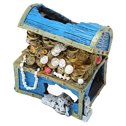 Pssopp Aquarium-Schatztruhe, Dekorativ, Aquarium-Schatztruhe-Ornament, Unterwasser-Schmuckschatulle, Ornament für Fische, Aquarium, Aquarium, Landschaftsdekoration Pssopp Aquarium-Schatztruhe, Dekorativ, Aquarium-Schatztruhe-Ornament, Unterwasser-Schmuckschatulle, Ornament für Fische, Aquarium, Aquarium, Landschaftsdekoration von Pssopp