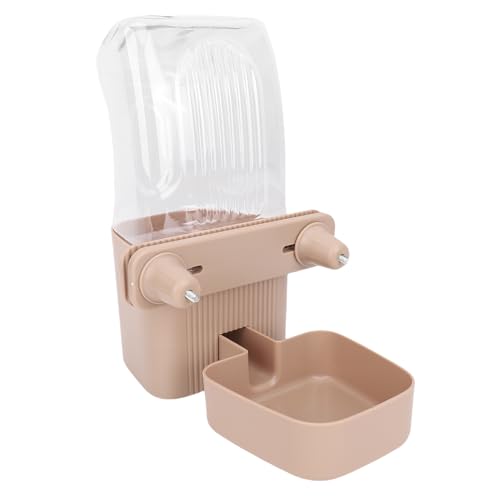 Pssopp Automatische Wasserschale, Einfacher Installationsraum Sparen Multi -Purpor -Pet Cage -Wasserspender für Kaninchenhundkiste (1200 Ml Große Kapazität) (Brown) von Pssopp