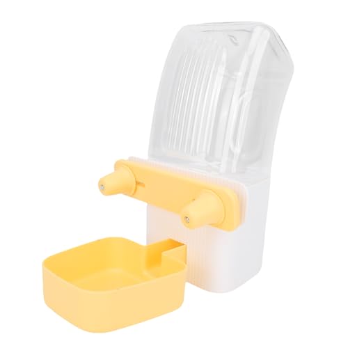 Pssopp Automatische Wasserschale, Einfacher Installationsraum Sparen Multi -Purpor -Pet Cage -Wasserspender für Kaninchenhundkiste (1200 Ml Große Kapazität) (Yellow) von Pssopp