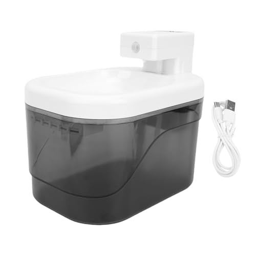Pssopp Automatischer Haustierbrunnen, 2L -Design mit Großer Kapazitätsentwurf Intelligenter Wasserspiegel Überwachung Stilvoller Hundwasserspender für Innenräume für Haustier von Pssopp