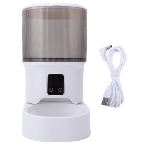 Pssopp Automatischer PET -Feeder, Einfach zu Beobachten Getreide Fernbedienung Design Mehrfachzeitmodi Security Smart Cat Feeder für Katzen und Kleine Hunde (4L) von Pssopp