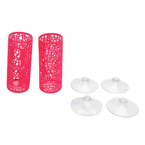 Pssopp Betta -Tunnel, 2pcs Hohle Fisch -Versteck mit Hängematte Einfach Reinigung für Aquariumdekoration (Rosenate) von Pssopp
