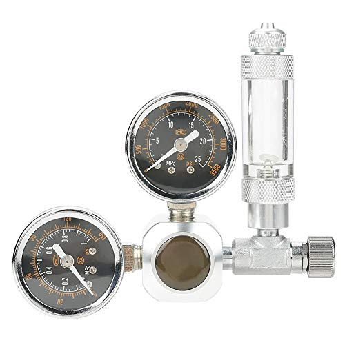 Pssopp CO2 Druckminderer Regulator CO2 Aquarium Druckminderer CO2 Druckregler Ventil mit 2 Manometer für Aquarium System(G5 / 8) von Pssopp