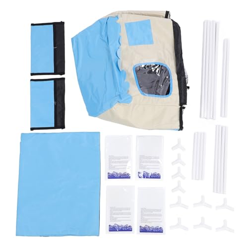 Pssopp Cat Ice Cooling House, Alle Jahreszeiten Im Freien Katzenhaus Eingeschlossen Isoliertes Design Gemütlicher Schutz für Katzen Kätzchen Welpen (Blue) von Pssopp