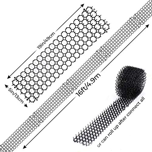 Pssopp Cat Scat Matte, Prickle Strips Network Grabenstopper, Halten Katzen und Hunde mit Robustem Metall und Kunststoff, für Pflanzen Möbelschutz, Drinnen und Draußen (Black) von Pssopp