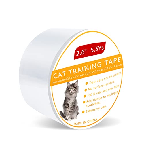 Pssopp Katzen Anti Kratz Tape Anti Kratze Katzen Traning Klebeband Selbstklebend Kratzfestes Möbelschutz Katzenerziehung Übungsband für Sofa, Tür, Tisch, Möbel(M) von Pssopp