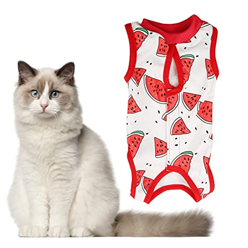 Pssopp Cat Surgery Recovery Suit Verhindert das Lecken von Bauchwunden Schützt die Katze nach der Operation Weste für Katzen und Hunde (L) von Pssopp
