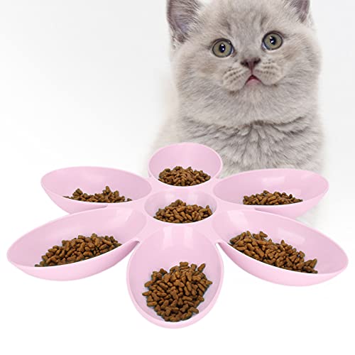 Pssopp Ciotola per cibo per Gatti a Forma di petali di Fiori, ciotole per Gatti e Gatti (rosa) von Pssopp