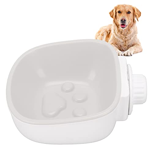 Pssopp Crate Dog Bowl, Pet Crate Hanging Bowl Zur Verhinderung des Erstickens, Geruchlos, Slow Food, Spülmaschinenfest für Kleine Hunde. (Grau) von Pssopp