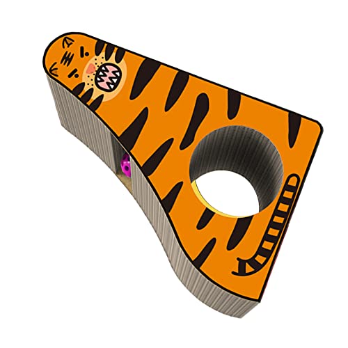 Pssopp Das Vertikale Bett Einer Katze mit Einer Katze mit Einem Tunnelkugel, Langlebig und Recycelt für Hangspapagrieding für Happy Cats zu Hause (Tiger) von Pssopp