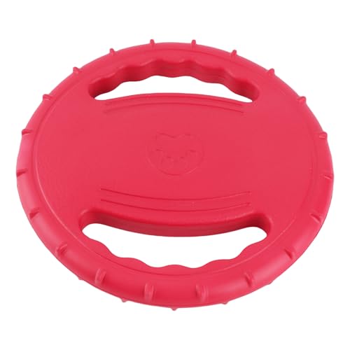 Pssopp Dog Flying Disc Soft Frisbee Beep Light FüR Hundetraining 2 Seiten TPR Hollow Design FüR Mehr (Rot) von Pssopp