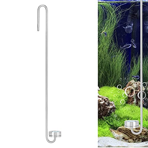 Edelstahl CO2 Diffusor Kohlendioxyd Diffusor Zerstäuber CO2 Zerstäuber Blasenzähler mit U-förmigem Verbindungsrohr für Aquarium Pflanzen (40cm) von Pssopp