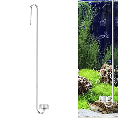 Pssopp Edelstahl CO2 Diffusor Kohlendioxyd Diffusor Zerstäuber CO2 Zerstäuber Blasenzähler mit U-förmigem Verbindungsrohr für Aquarium Pflanzen (40cm) von Pssopp