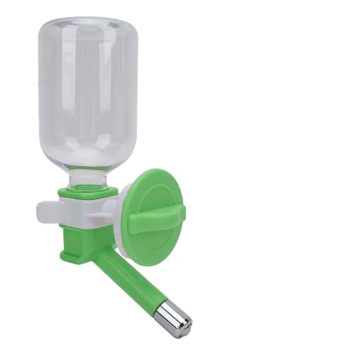 Pssopp Edelstahlkugellager Haustierwasserflasche - Käfig/Kistenwassertrinker für Meerschweinchen, Kleine Tiere, Hunde, Katzen (Green) von Pssopp