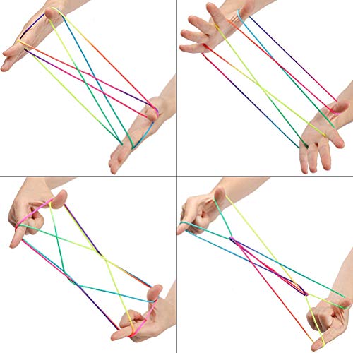 Pssopp Fingerspielzeug, Nylon, 165 cm. Katzen an Einer Schnur. Fingerspiel für zu Hause (Colorful) von Pssopp