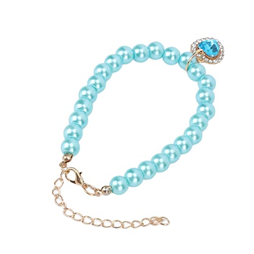 Halskette mit Hundeanhänger, Modisches Haustierhalsband, Bequem für Party und Alltag (Seeblau 20/30lb) von Pssopp