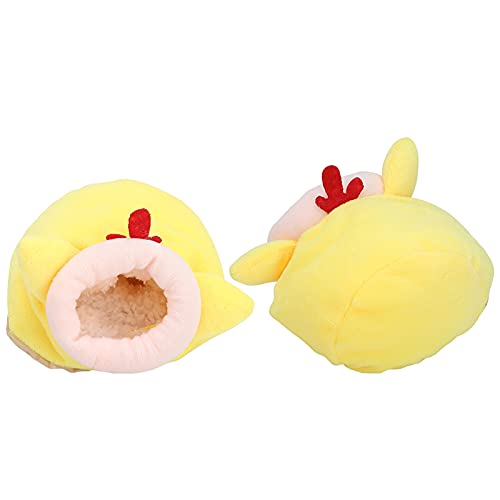 Pssopp Hamsterbett, Weich und Warm Im Cartoon -Mini -Haustier Schlafnest für Pygmean -Haustier, Hamster, Kaninchenstil, Hühnchenstil mit Halloween -Weihnachtsfestgeschenken (Hühnerbaby) von Pssopp