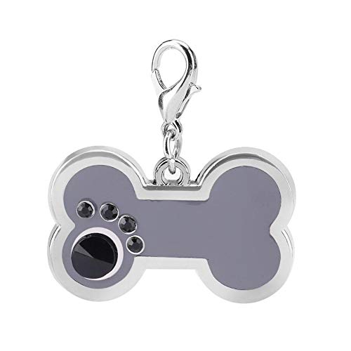 Pssopp Haustier ID Tag Hund Tag Personalisiert Haustier ID Tag Haustier Identifikations Tags Katzenmarke Hundemarke Anhaenger Adressanhänger für Hundehalsband für Katze und Hund(Grau) von Pssopp