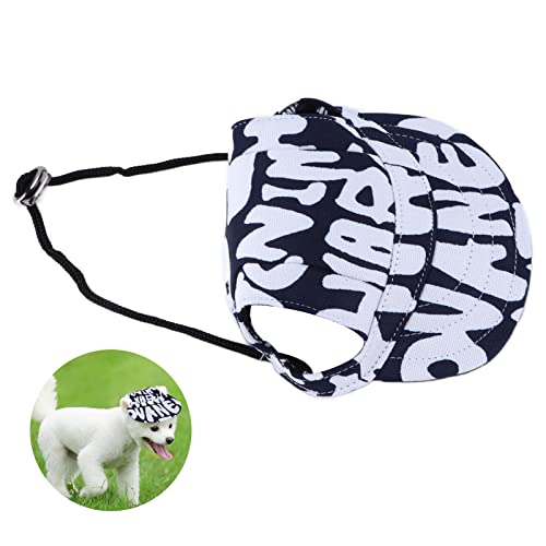 Pssopp Haustier Sonnenschutz Hut Sport Verstellbarer Hut mit Umhängeband Verstellbare Bequeme Ohrlöcher Hunde Baseball Hut von Pssopp