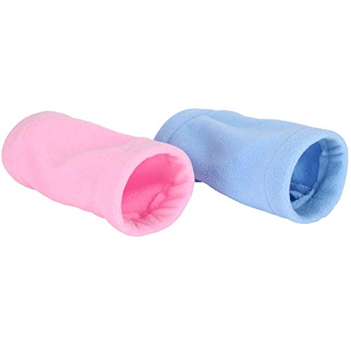 Pssopp Haustier-Tunnel-Spielzeug, Hamstertunnel-Rohrbett-Spielzeug, Weichflanell-Haustier-Tunnel, Hamster-Kleintiere Spielen und Ruhen Spielzeug (blau+rosa) von Pssopp