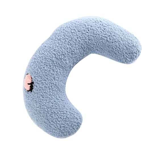 Pssopp Haustierkissen, Schützt die Wirbelsäule, Weiches Kissen für Kleine Hunde und Welpen in U-Form, Begleitendes Kleines Kissen für Hauskatzen (Blau) von Pssopp