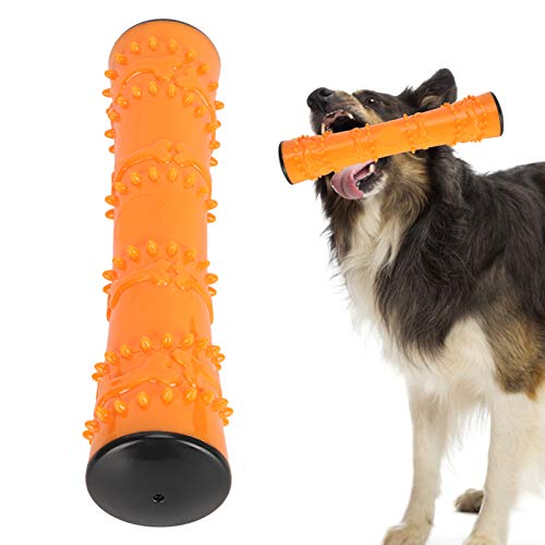 Pssopp Hund Kauspielzeug Knochenform Hund Kauspielzeug TPR Hundezähne Reinigungsstab Pet Interactive Molar Spielzeug(Orange) von Pssopp