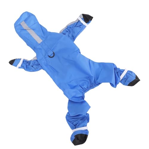 Pssopp Hund Regenmantel Leichtes Polyester Welpe Regen Jacke Sicheres Design Effektiver Augenschutz Modisch und Funktional Vielseitig Fit Hunde Regen Poncho mit Kapuze für Kleine Hunde (S) von Pssopp