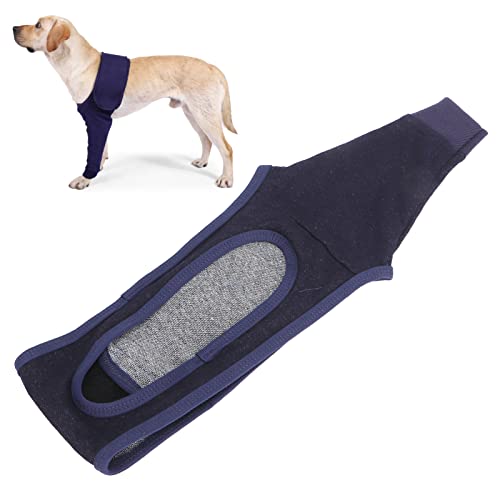Pssopp Hunde Beinbandage Elastische Atmungsaktive Hunde Kniebandage mit Klettverschluss Atmungsaktive Kniebandage Hunde Ellenbogenschutz (S) von Pssopp