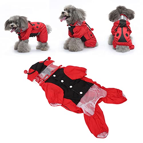Pssopp Hunde Regenmantel Atmungsaktiver Wasserdichter Welpen Regenmantel Doppellagiger Wasserdichter Hundeponcho für das Tägliche Gehen und Laufen (XS) von Pssopp