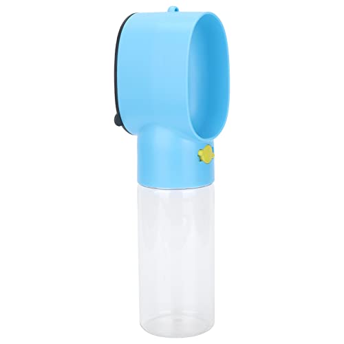 Pssopp Hunde-Wasserflasche Auslaufsichere Tragbare Welpen-Wasser-Flasche Hundefutter-Wasserspender-Flasche mit Trinkbecher für Outdoor-Versorgung(Blau) von Pssopp