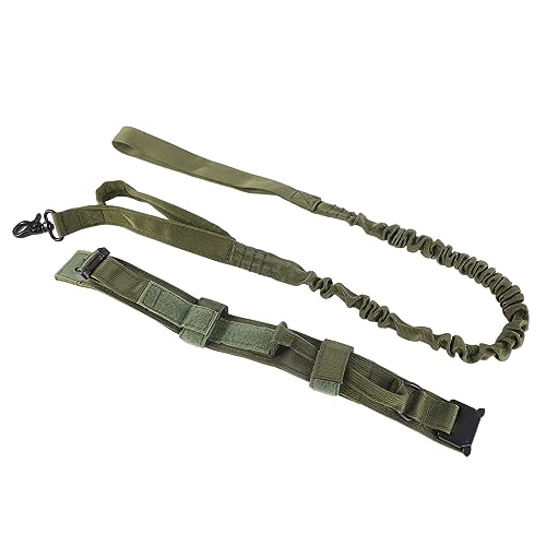 Pssopp Hundehalsband-Leine-Set, Verstellbare Haustier-Militärhalsbandleine, Hohe Festigkeit, Einfache Kontrolle für Mittelgroße Hunde (L) von Pssopp