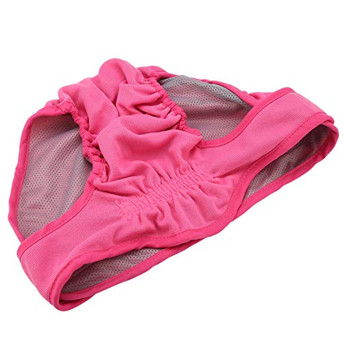 Hundewindeln für Hündinnen, Waschbar Schutzhose Hundewindeln Robuste und Wiederverwendbare Hund Hygieneunterhose aus Baumwolle mit Magictape für Weibliche Haustiere Hunde Welpen(rosa M) von Pssopp