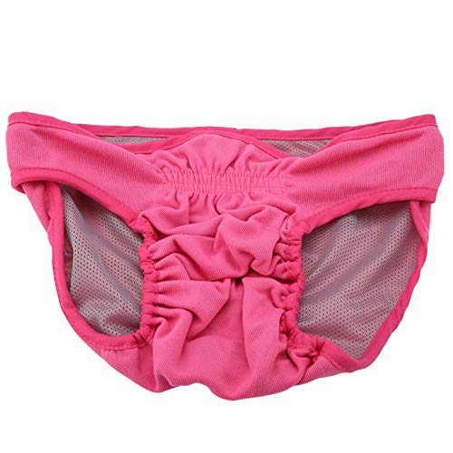 Hundewindeln für Hündinnen, Waschbar Schutzhose Hundewindeln Robuste und Wiederverwendbare Hund Hygieneunterhose aus Baumwolle mit Magictape für Weibliche Haustiere Hunde Welpen(rosa XS) von Pssopp