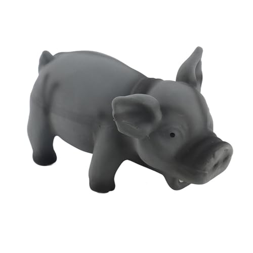 Pssopp Interaktives Gummi -Schwein -Grunen -Hundespielzeug, Hält Haustiere Besetzt und Eliminiert Langeweile Latex Haustierkauspiel mit Oinks Sound für Hunde (Gray) von Pssopp