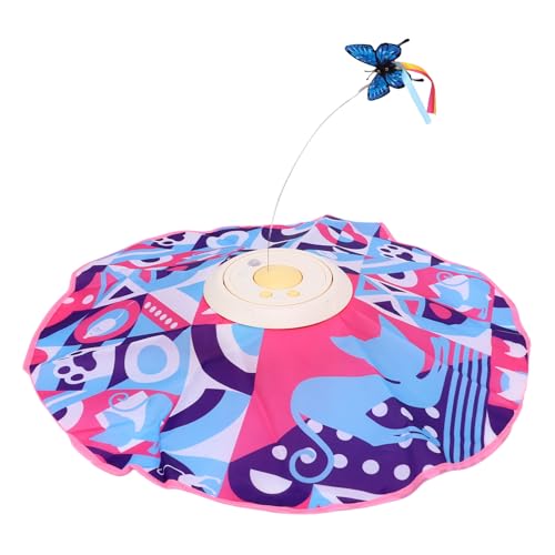 Pssopp Interaktives Katzenspielzeug, Polyester Smart Cat Butterfly Toy Automatic Kätzchen Sport Teaser für Innenhäuser Katzencafés von Pssopp