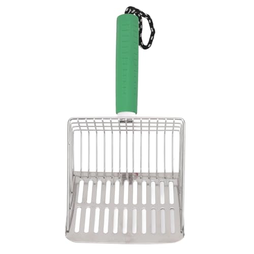 Pssopp Katzenstreu -Schaufel, Abnehmbarer Griff Katzenstreu Schaufel Hochleistungsgeschwindigkeitsschieber für Verschiedene Arten von Katzenstreu, Einfache Reinigung (Green) von Pssopp
