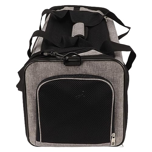 Pssopp Katzentragetasche, Weiche und Atmungsaktive Verstellbare Träger, Tragbar mit 1 Extra Tasche für die Behandlung (Groß) von Pssopp