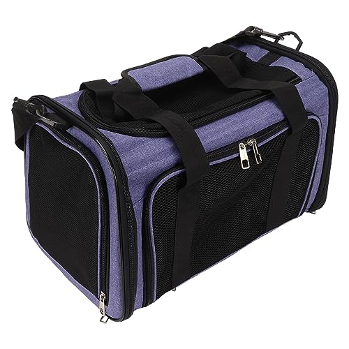 Pssopp Katzentragetasche, Weiche und Atmungsaktive Verstellbare Träger, Tragbar mit 1 Extra Tasche für die Behandlung (Groß) von Pssopp