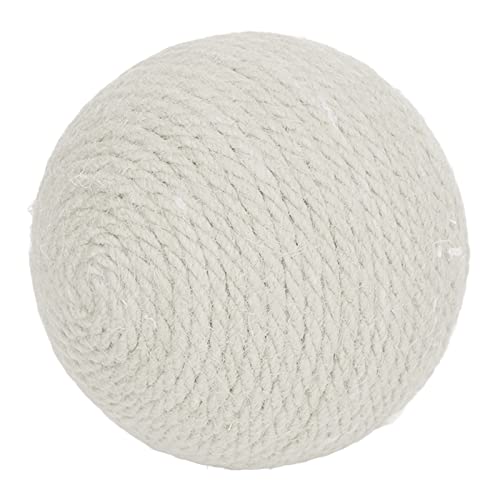 Pssopp Kitten Sisal Ball, Zahnklauen Knirschen Interessant Lindert Langeweile Katze Sisal Ball Spielzeug Zum Spielen (Weiß) von Pssopp