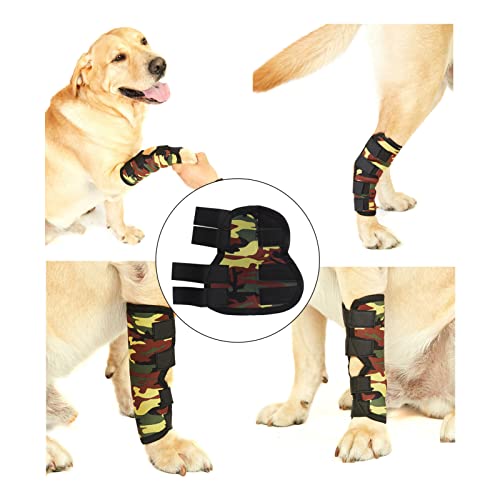 Kniebandage für Hunde Hohe Elastizität Bequem Haustier Handgelenk Kniegelenk Bandage Unterstützung für Hunde Hinteres Bein Sprunggelenk für Verletzungen und (S) von Pssopp