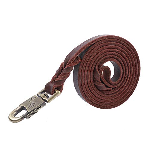 Leder Hundeleine Hundeführleine Lederleine Hund weiche geflochtene Hundetraining Leine Strap 1,85m Hundetrainingsleine für große mittlere Hunde, 1,8 cm Breite Haustierkette Leder Hundeleine Hundeführleine Lederleine Hund weiche geflochtene Hundetraining Leine Strap 1,85m Hundetrainingsleine für große mittlere Hunde, 1,8 cm Breite Haustierkette von Pssopp
