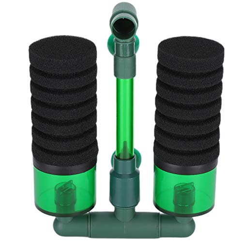 Pssopp Luftpumpe Doppelschwammfilter Aquarium Aquarium Spounge Filter Super Biochemische Filterschwämme für Aquarium Sauerstoff Erhöhen und Zyklisch (QS-100A Größe S mit Filterbox) von Pssopp