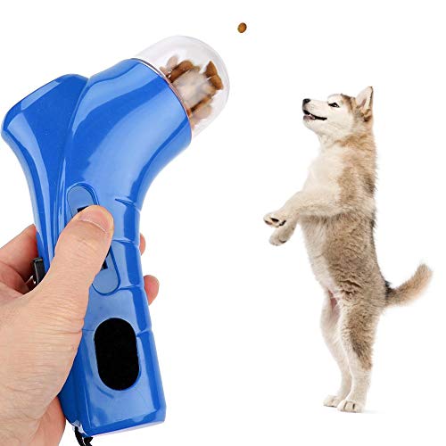 Pssopp Lustige Pet Treat Launcher Hundefutter Welpen Snack Feeder Dispenser Pet Training Spielzeug Interaktives Spielzeug für Übung und Training(blau) von Pssopp