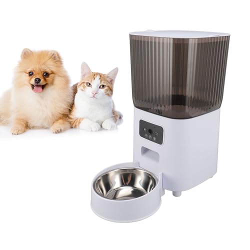 Pssopp Multifunktionaler Futterspender für Haustiere, 5 L Fassungsvermögen, Intelligenter Futterspender für Haustiere, Automatischer Katzenfutterspender für Katzen, Hunde, von Pssopp