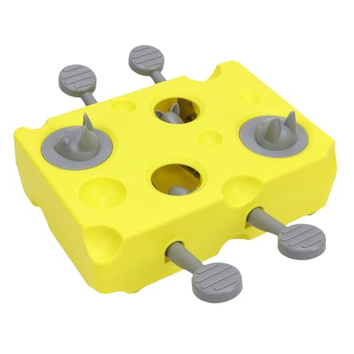 Pssopp PET Treat PUBRECRE ANRABETSPARY, SERNE Energy DRAINING Fun Nette Aussehen Design Interactive Cat Slow Feeder für Katzenspaß -Fütterungstool (Yellow) von Pssopp
