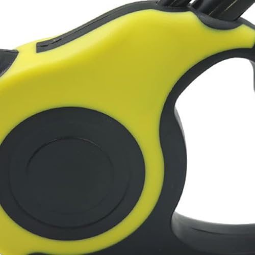 Pssopp Pet Walking -Leine Einziehbare Haustierleine mit Großer Knopfsteuerung, Bequemer Griff für Hunde Katzen Kaninchen, Haustier Walking -Leine (Yellow) von Pssopp