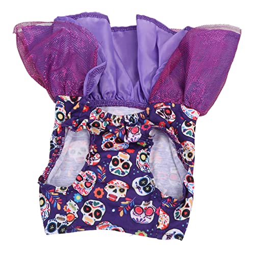 Princess Dog Rock Warmes Haustier Halloween Kleid Mesh Plissee Design FüR eine Reise Zum TäGlichen Tragen (M) von Pssopp