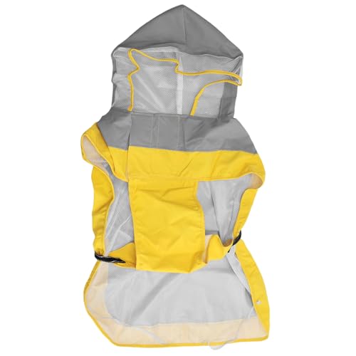 Pssopp Reflektierende Hunde Regenjacke Weiche Leichte Regenmännchen Regenbekleidung, Hunde Regenmantel für Hund (L) von Pssopp